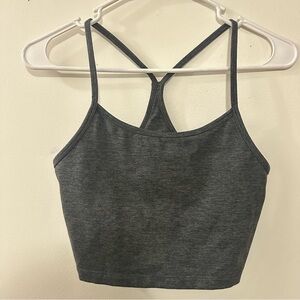 OFFLINE by Aerie The Hugger Longline Racerback Sports Bra dark gray Size‎ Small